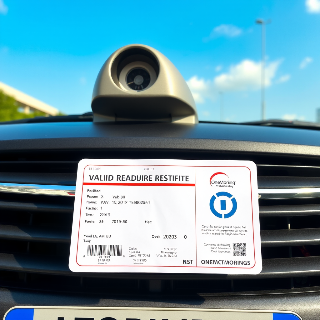 Singapore vehicle showing valid road tax disc and compliance documentation with OneMotoring certification