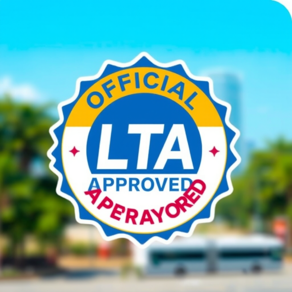 Official LTA approved service badge showing compliance with Singapore Land Transport Authority regulations